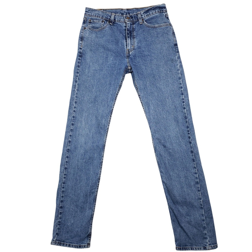 Levi's 505 Regular Fit Jeans Mens 32x36 Blue Stretch Straight Leg Denim Pants